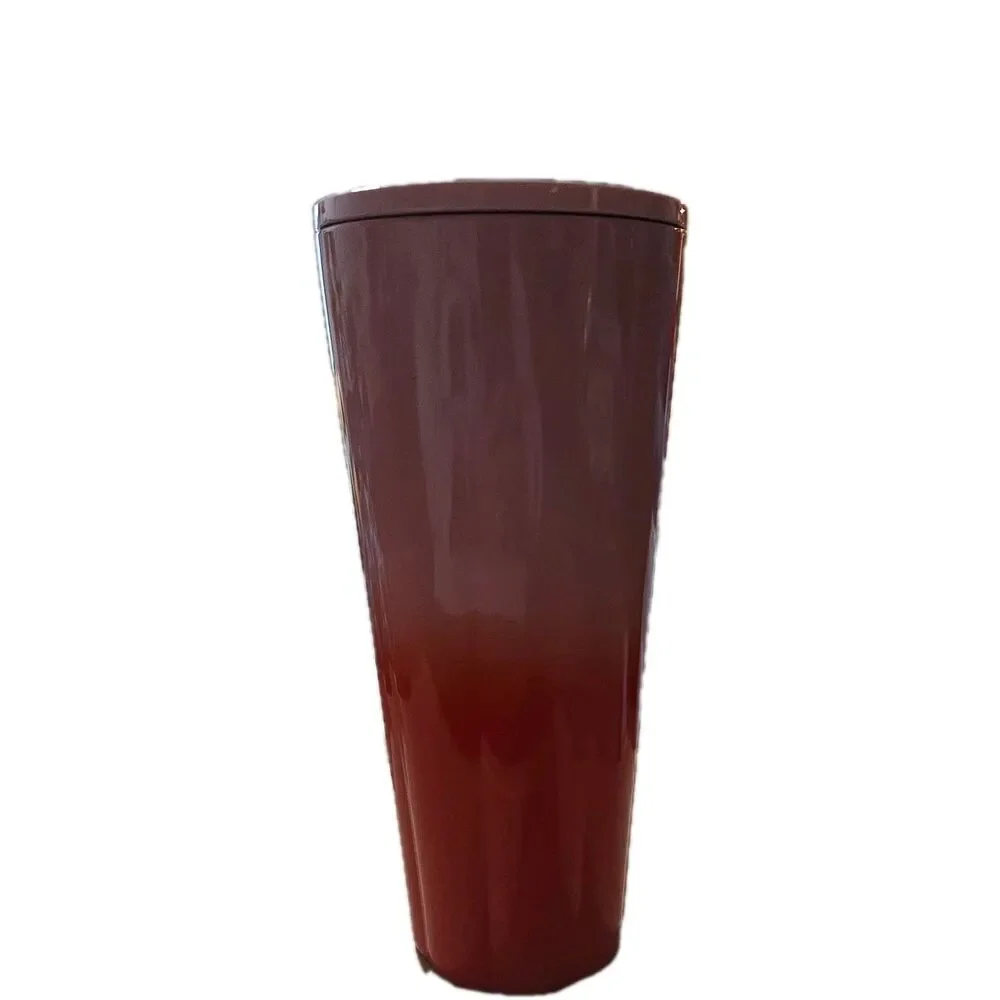 Starbucks  2020 Stainless Steel 24oz Ombre Pink Orange Red Cold Tumbler‎ - RARE